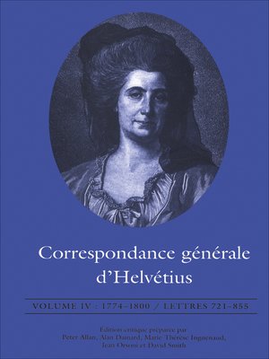 cover image of Correspondance générale d'Helvétius, Volume IV